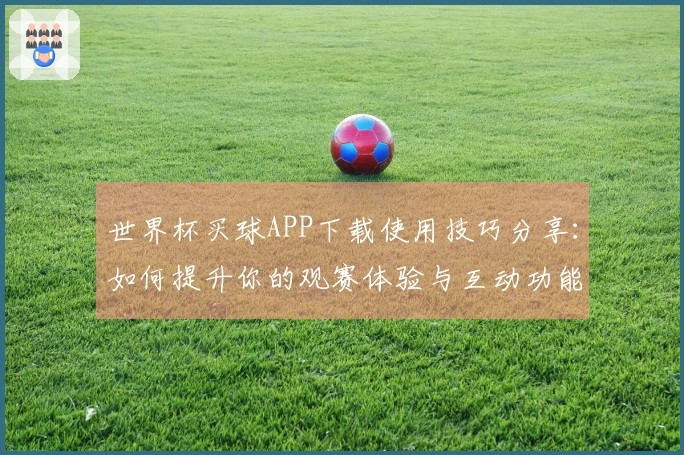 世界杯买球APP下载使用技巧分享：如何提升你的观赛体验与互动功能